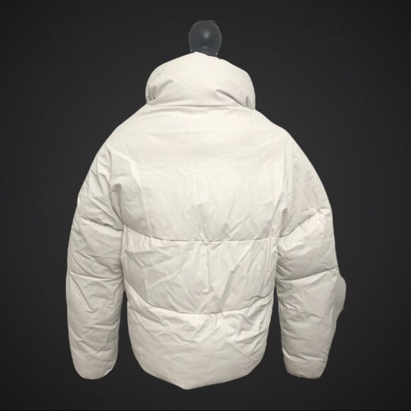 Apparis Camila Ivory Faux Leather Puffer Jacket, Large - Picture 4 of 8